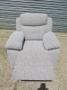 Caro 'Dakota' Grey Fabric Reclining Single Seater Chair, Size H96 x W95 x D85cm. Boxed/New, RRP &pound;520.00 - 4