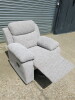 Caro 'Dakota' Grey Fabric Reclining Single Seater Chair, Size H96 x W95 x D85cm. Boxed/New, RRP &pound;520.00 - 5