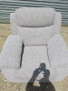 Caro 'Dakota' Grey Fabric Reclining Single Seater Chair, Size H96 x W95 x D85cm. Boxed/New, RRP &pound;520.00 - 3