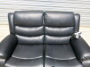 Chicago Black Premium Aire Leather 2 Seater Twin Power Recliner Sofa. Size H96 x W145 x D84cm. New/Ex Display, RRP &pound;699.00 - 3