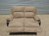 Woodstock Fabric & Brown Premium Aire Leather Reclining 2 Seater Sofa, Size H96 x W140 x D85cm. New/Ex Display. RRP &pound;699.00 - 2