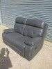 Grey Premium Aire Leather 2 Seater Recliner Sofa. Size H100 x W160 x D80cm. Ex Display. - 3