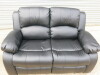 Black Premium Aire Leather Reclining 2 Seater Sofa, Size H96 x W150 x D85cm. Boxed/New, RRP &pound;699.00 - 3