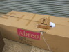Abreo Sofa Chair with Chaise Lounge in Beige/Brown. Size H69 x W179 x D147cm. In Box As New. - 3