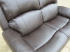 Woodstock Brown Premium Aire Leather 2 Seater Static Sofa, Size H96 x W149 x D84cm. New/Ex Display. - 5