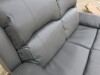Woodstock Grey Premium Aire Leather 2 Seater Static Sofa, Size H96 x W149 x D84cm. New/Ex Display. - 5
