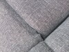 Parma Grey/Black Fabric 3 Seater Reclining Sofa, Size H96 x W205 x D85cm. Ex Display. NOTE: sofa requires stitching (As Viewed/Pictured). - 6