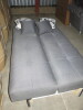 Grey Fabric Folding Futon/Sofabed with Storage Under & 4 x Cushions. Size H40 x W190 x D110cm. NOTE: missing ends & 1 x foot. - 4