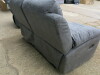 Set of 2 Caro 'Dakota' Charcoal Fabric Reclining Sofas to Include: 2 Seater, Size H96 x W150 x D85cm & Single Seater, Size H96 x W95 x D85cm. Boxed/New, RRP &pound;1220.00 - 7