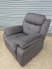 Set of 2 Caro 'Dakota' Charcoal Fabric Reclining Sofas to Include: 2 Seater, Size H96 x W150 x D85cm & Single Seater, Size H96 x W95 x D85cm. Boxed/New, RRP &pound;1220.00 - 10