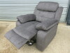 Set of 2 Caro 'Dakota' Charcoal Fabric Reclining Sofas to Include: 2 Seater, Size H96 x W150 x D85cm & Single Seater, Size H96 x W95 x D85cm. Boxed/New, RRP &pound;1220.00 - 9