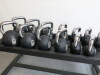 Set of 14 Technogym Kettlebell Weights to Include: 2 x 24kg, 2 x 20kg, 2 x 16kg, 2 x 12kg, 2 x 8kg, 2 x 6kg, 2 x 4kg.Comes with Heavy Duty Metal Universal Rack. - 2