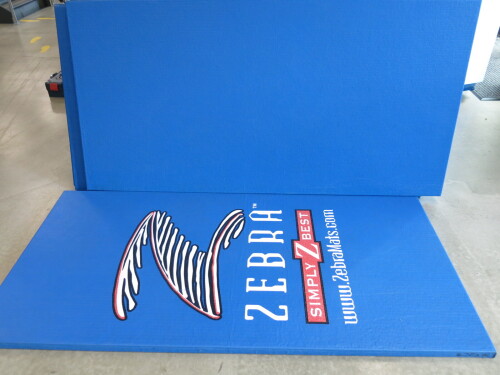 6 x Zebra 1.5" Fitness Mats. Size 2.0M x 1.0M