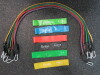 5 x Resistance Bands with Carabiners to Include: 1 x 10.4kg, 1 x 5.9kg, 1 x 3.6kg, 1 x 2.3kg, 1 x 1.4kg & 7 x Grittin Resistance Bands.