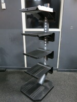 2 x Escape Fitness Rack 5 Gym Stands with Assorted Shelving & Attachments.