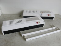 2 x Eterna 3kw Screen Heater, Model SH3WH with Wall Brackets.