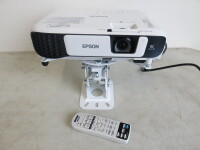 Epson EB-X41 Projector, Model H843B with Ceiling Mount & Remote.