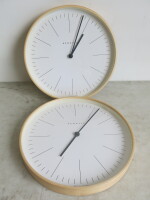 2 x Newgate Bentwood Wall Clocks, British Design, 41cm Dia.
