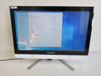 Lenovo 21.5" All In One PC In White, Model C40-30, Type F0B4. Running Windows 10, Intel Pentium R 3805U CPU @ 1.90Ghz, 8.00GB RAM, 110GB SSD. Comes with Power Supply.