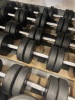 Set of 30 x Technogym Urethane Dumbbells to Include: 2 x 40/38/36/34/32/30/28/26/24/22/20/18/16/14/12/10kg. NOTE: RACK NOT INCLUDED - 4