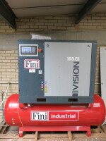 Fini Screw Compressor, Type Vision 1508-500 ES (IE3), S/N 4091810001 with 500L Receiver Tank, YOM 2018.