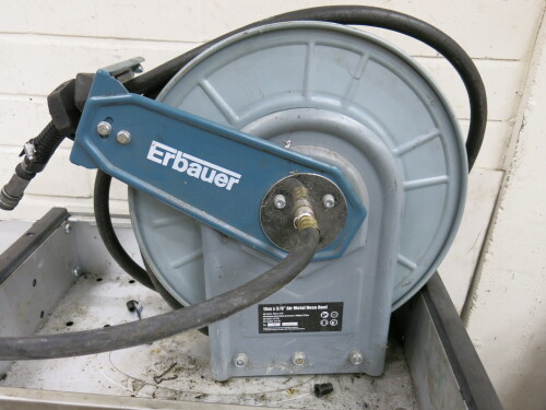 4 x Erbauer 15m x 3/8" Air Metal Hose Reels.