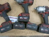 3 x Milwawkee Fuel Brushless Drills, Model M18 ONEFHIWF12 with 5 x Batteries. NOTE: 2 x drills A/F. - 7