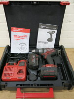 Milwawkee M18 Fuel Brushless Cordless Drill, Model M18 ONEPD with Battery, Rapid Charger M12-18FC & Carry Case.
