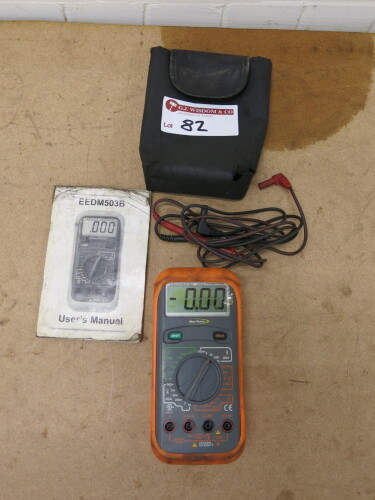 Blue-Point Multimeter, Model EEDM503B in Carry Case with Leads & Manual.