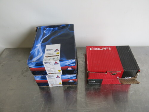 2 x Boxes of 10pcs JCP Throughbolt TB16175 & 2 x Boxes of 19 Pcs Hilti Anchor Rods.