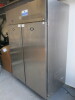 Foster Double Door Stainless Steel Upright Refrigerator with 8 Shelves, Model PSG1350H. Size H209 x W144 x D80cm. - 2