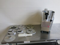 Commercial Vegetable Prep Machine, Model GEA. Comes with Assorted 7 Discs.