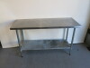 Voilamart Stainless Steel Prep Table with Shelf Under. Size H90 x W153 x D61cm. - 4