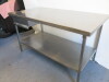 Stainless Steel Prep Table with Drawer & Shelf Under, Size H90 x W150 x D80cm. - 2