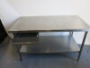 Stainless Steel Prep Table with Drawer & Shelf Under, Size H90 x W150 x D80cm. - 3