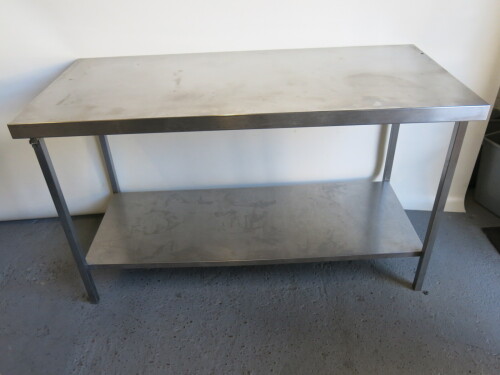 Stainless Steel Prep Table with Drawer & Shelf Under, Size H88 x W150 x D70cm.