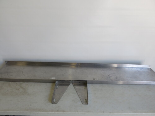 Vogue Stainless Steel Shelf with Bracket, Size W180cm x D30cm.