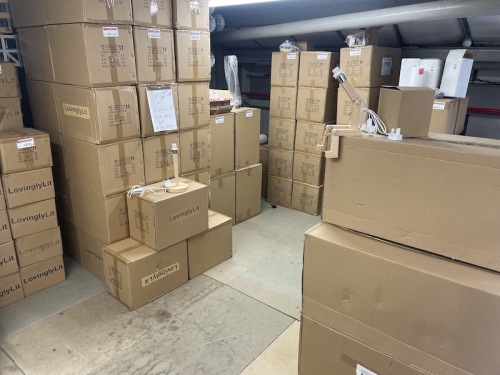 Stock of Approx 1060 x Assorted New/Boxed Table Lamps....