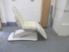 REM Excel Electric 3 Motor Beauticians Adjustable Treatment Chair/Couch Upholstered in White Vinyl and Comes with Controller, S/N 000182. NOTE: condition as viewed/pictured. - 4