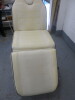 REM Excel Electric 3 Motor Beauticians Adjustable Treatment Chair/Couch Upholstered in White Vinyl and Comes with Controller, S/N 000182. NOTE: condition as viewed/pictured. - 10