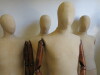 4 x Proportion London Articulated Vintage Collection Mannequins with Dark Wood Arms. Comes with 1 x Stand. - 4