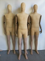 4 x Proportion London Articulated Vintage Collection Mannequins with Light Wood Arms. NOTE: missing stands.