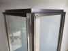 Welded Steel Tall Glass Sided Display Cabinet, Size H200 x W70 x D70cm. NOTE: damage to bottom (as Viewed/Pictured) - 5