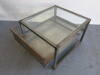 Welded Steel Glass Display Coffee Table with Drawer, Size H40 x W65 x D60cm. - 2