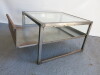 Welded Steel Glass Display Coffee Table with Drawer, Size H40 x W65 x D60cm. - 3