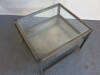 Welded Steel Glass Display Coffee Table with Drawer, Size H40 x W65 x D60cm. - 4