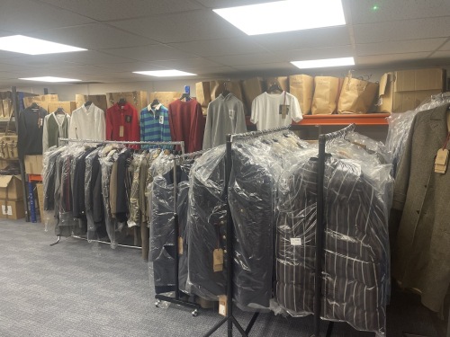Large Stock of British Heritage Menswear Brand 'Kent & Curwen' Clothing to Include Approx 1090 Items...
