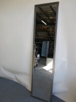Box Metal Frame Dressing Mirror, Size H206 x W50cm.