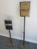 2 x Metal Frame Shop Signs, Height Adjustable. - 2