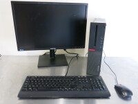 Lenovo ThinkCentre M800, Model 10FX PC, Samsung 22" S22E450BW Monitor with Keyboard & Mouse.